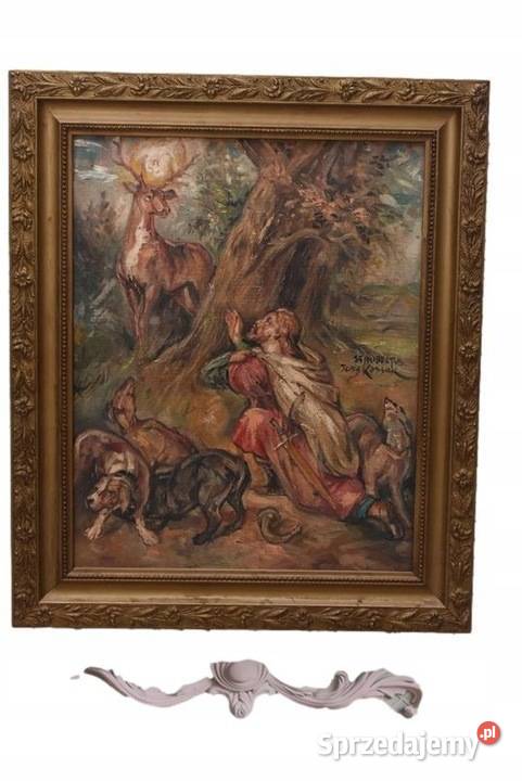 JERZY KOSSAK Św Hubert Patron Myśliwych Piękny Kraków