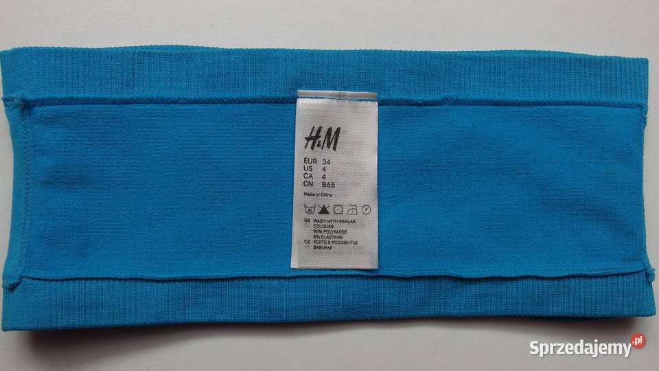 Bandeau krótki top stanik biustonosz HM XS 34 kujawsko-pomorskie