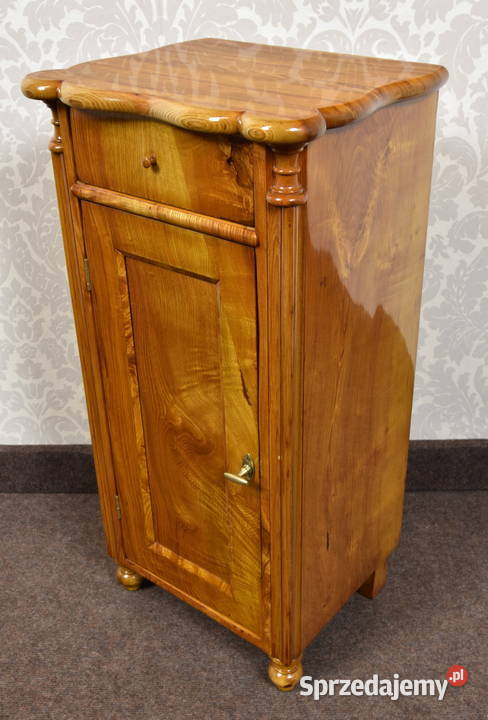 Łóżko szafka nocna biedermeier Ludwik Filip