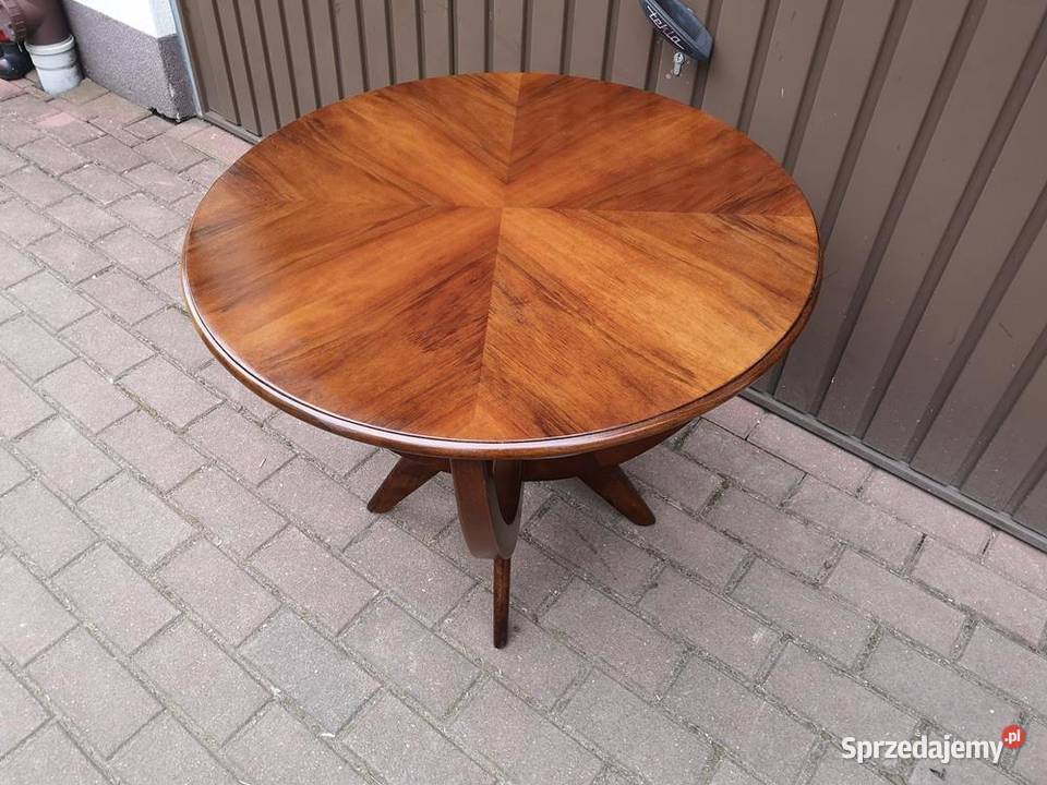 Stolik Ława ARTDECO PRL Unikat Orzech Antyk Swarzędz