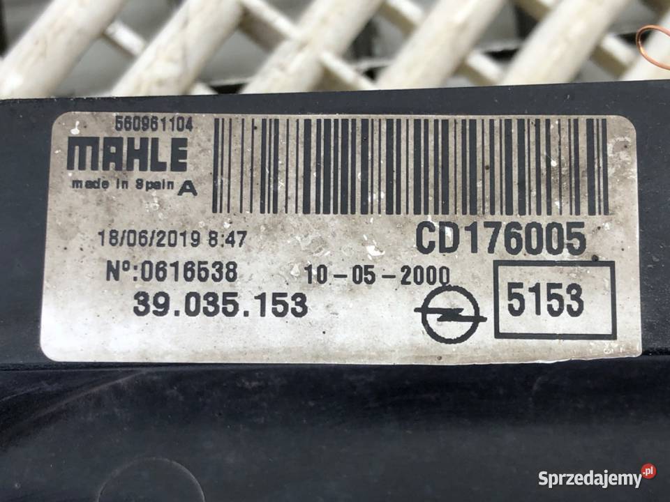 WENTYLATOR CHŁODNICY OPEL CORSA E 14 90 39035153 podkarpackie sprzedam