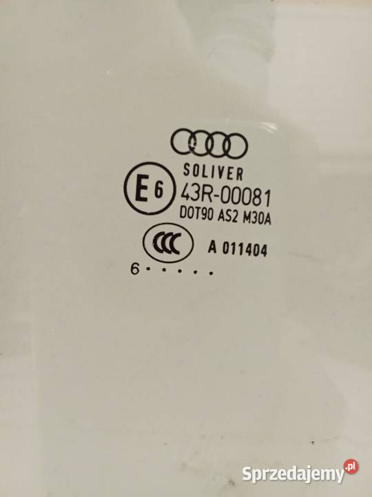 Szyba Drzwi Prawa Tylna Audi A6 05 Oryginał Bralin