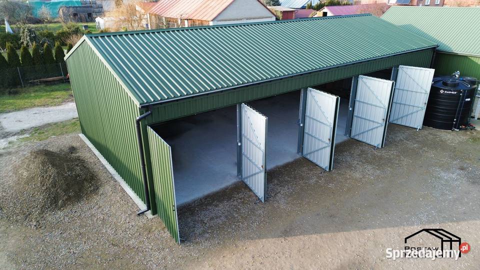 Wiata otwarta stalowa OCYNKOWANA blaszana 25x8x4 Puławy