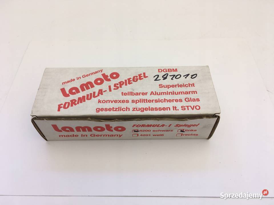 LAMOTO Lusterko motocyklowe tuning M6 czarne L Elementy nadwozia Łobżenica
