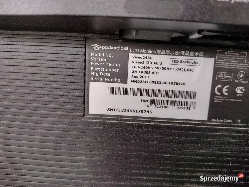 Monitor LCD Packard Bell 24 Jaromierz