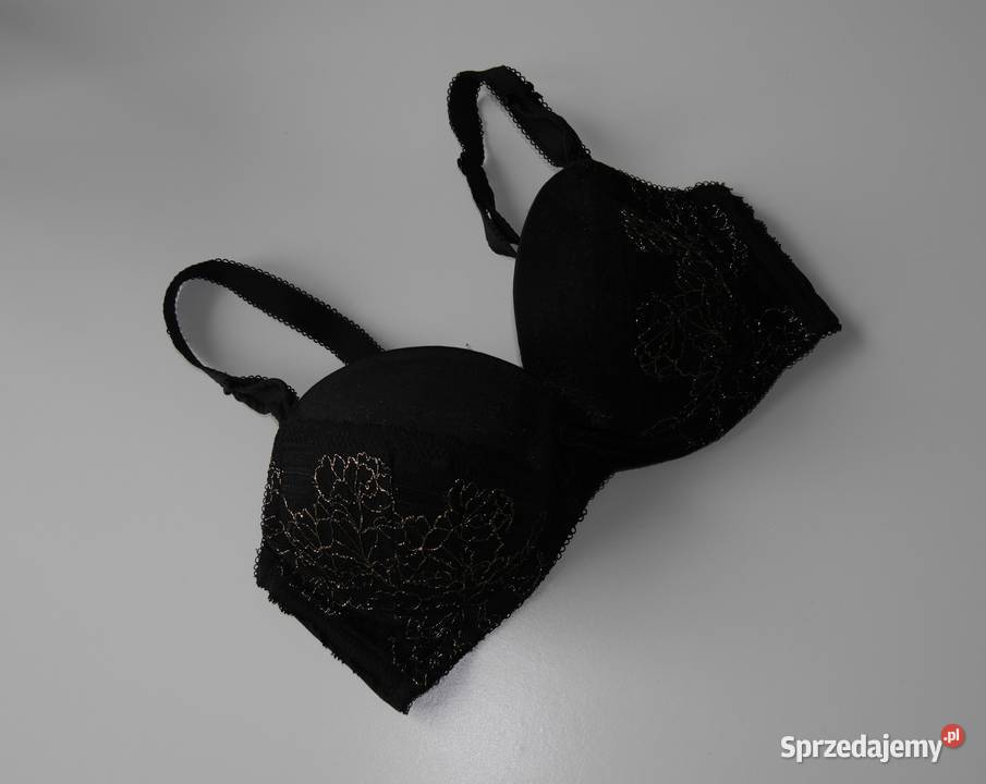 MarksSpencer biustonosz złota nitka 70 DD czarny sprzedam