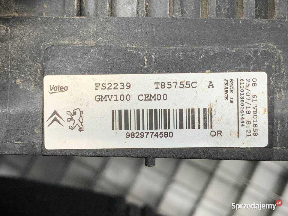 WENTYLATOR CHŁODNICY CITROEN C3 III 12 83 podkarpackie