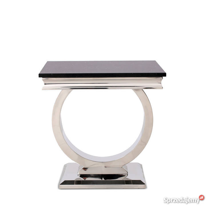 STOLIK KAWOWY GLAMOUR MODENA BLAT KAMIENNY STAL 60cm Warszawa sprzedam