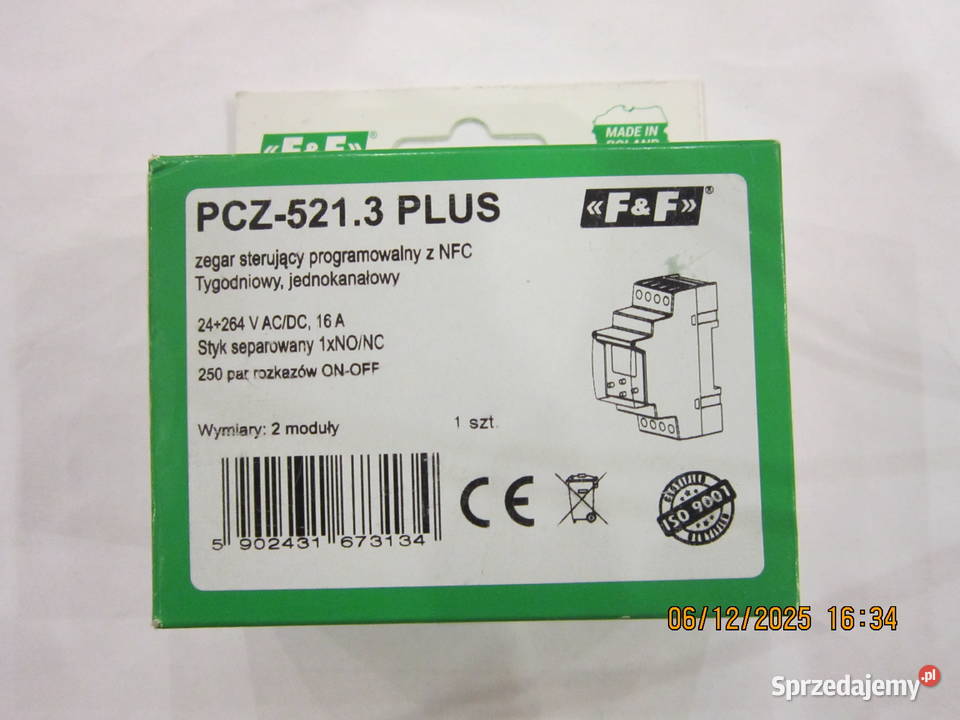 Zegar sterowniczy tygodniowy jednokanałowy mazowieckie