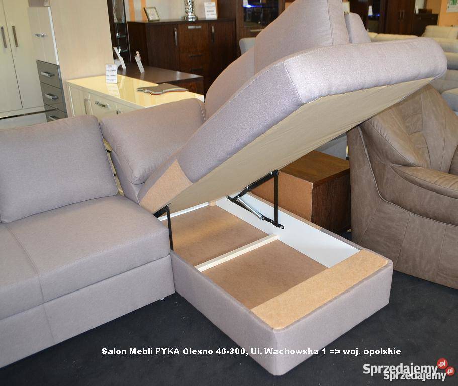 Nowy Narożnik 170x220 ze Spaniem Poj Posciel Olesno