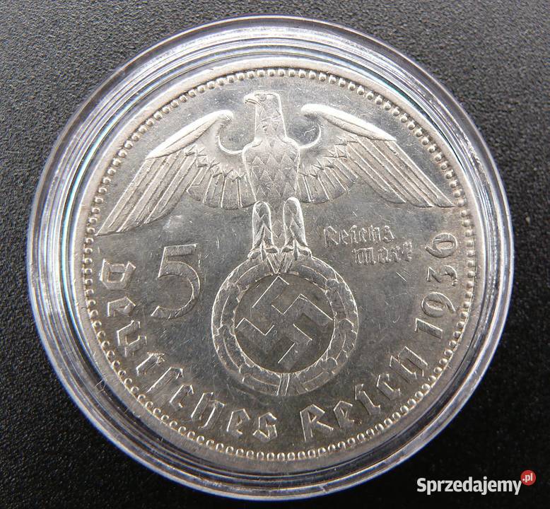 5 Reichsmark 1936 Hindenburg HK A Niemcy dolnośląskie Szklarska Poręba sprzedam