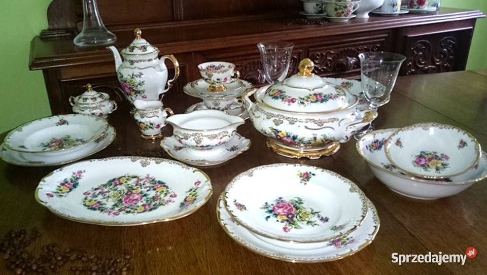 Serwis Obiadowy Kwiaty Retro 1243 Porcelana Wałbrzych sprzedam