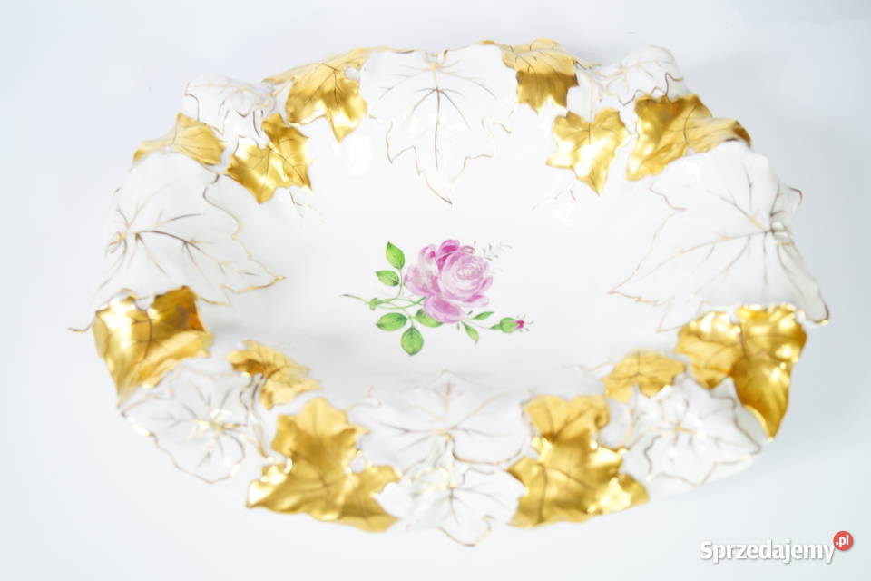 SCHERHOLZ wyjątkowa patera porcelanowa kwiaty Gizałki