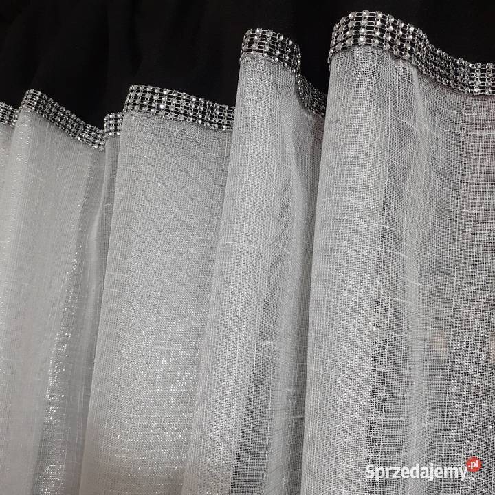 Firany szron z czarną gipiurą Mława