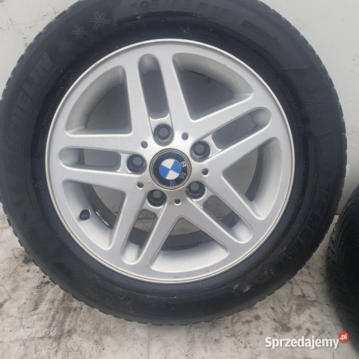 Alufelgi BMW 5x120 Opony Zimowe Michelin 195615 Średnica 15" Leszno sprzedam