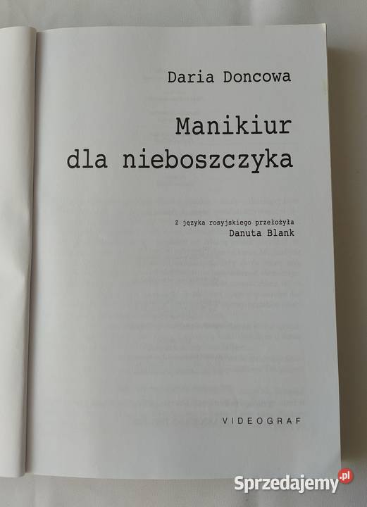 MANIKIUR NIEBOSZCZYKA Daria Doncowa miękka Proza i poezja Hajnówka