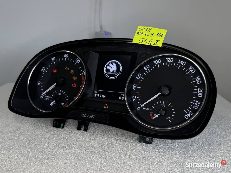 LICZNIK PRĘDKOŚCIOMIERZ ZEGARY SKODA FABIA III mazowieckie Warszawa sprzedam