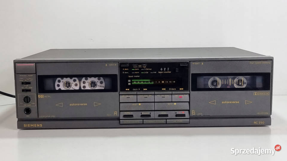 Magnetofon SIEMENS dwukasetowy RC250 Magnetofony Międzychód