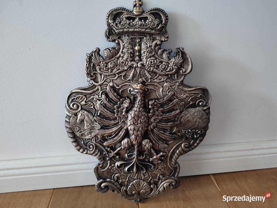 Piękny ryngraf z orłem polskim patriotyczny Antyki łódzkie Łódź