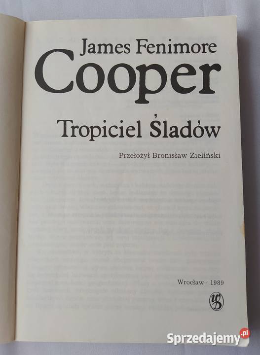 TROPICIEL ŚLADÓW James Fenimore Cooper literatura piękna - proza zagraniczna Kultura i Rozrywka Hajnówka
