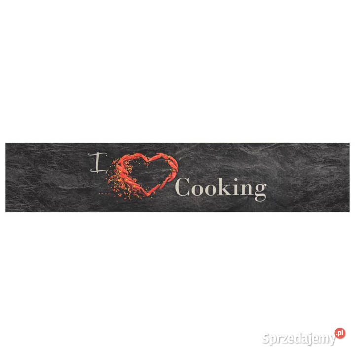 Dywanik kuchenny wzór z napisem Cooking czarny Warszawa sprzedam