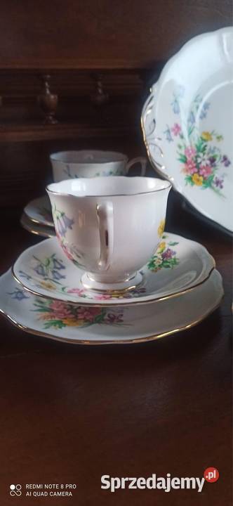 Filiżanka z talerzykiem Queen Anne Old Country Porcelana i szkło Gdańsk sprzedam