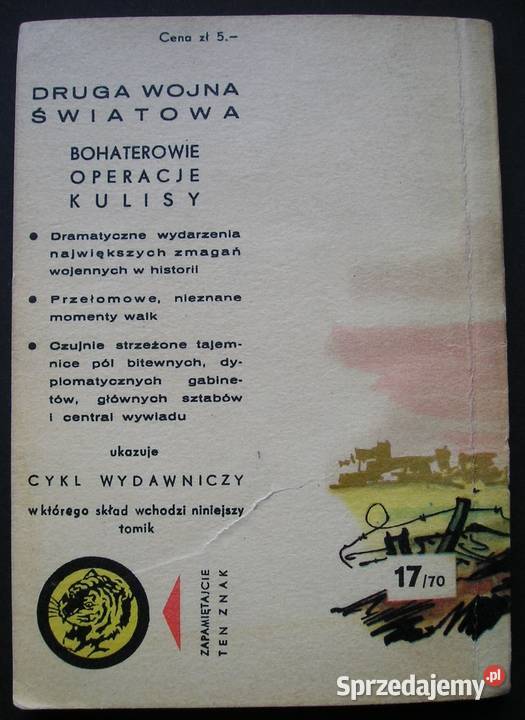 ŻÓŁTY TYGRYS PRZED WIELKIM UDERZENIEM 1970 miękka