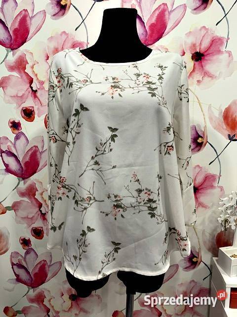 tru collection bluzka modny wzór kwiaty floral Choszczno
