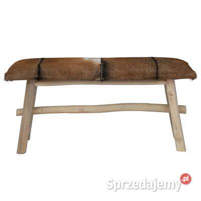 vidaXL Ławka prawdziwa skóra drewno tekowe244547 Warszawa