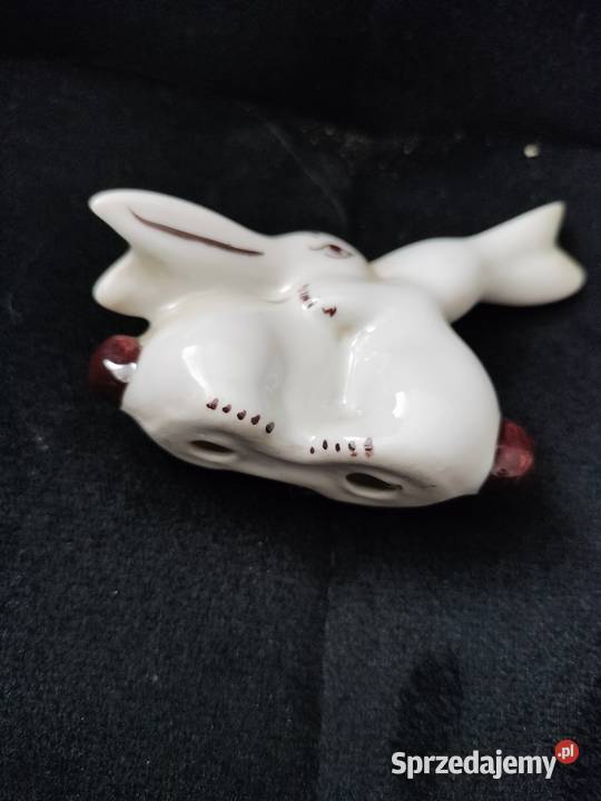 Figurka zające Ćmielów Chodzieżywawel Porcelana i szkło Choszczno