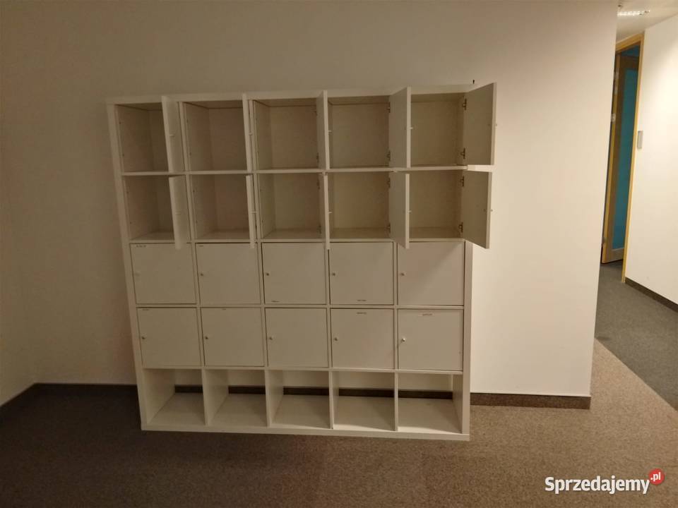 Regał 5x5 IKEA Kallax duży z szafkami biały Warszawa