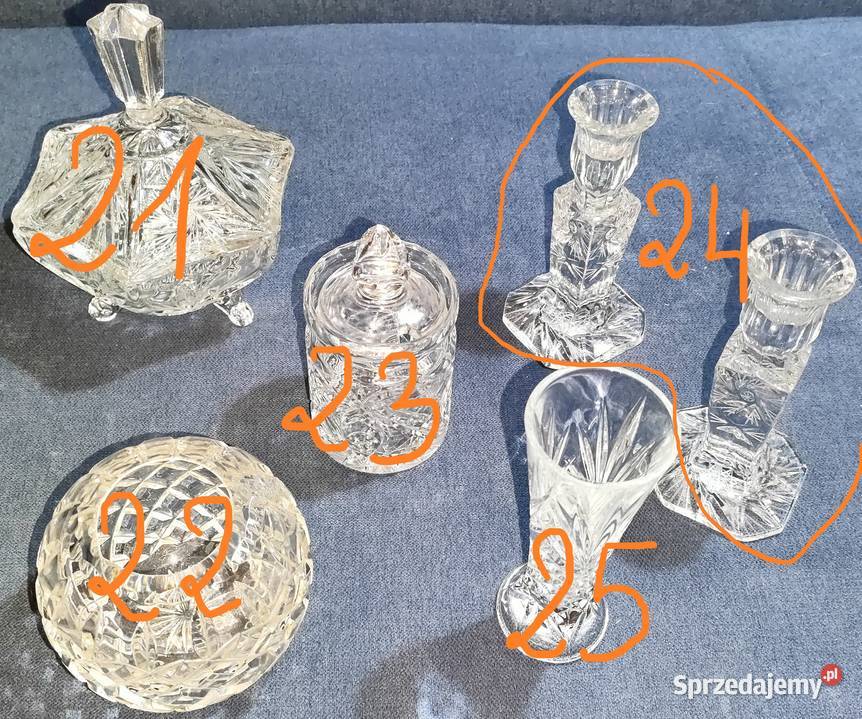 Zestaw szkła kryształowego bombonierka Porcelana i szkło Bielsko-Biała sprzedam