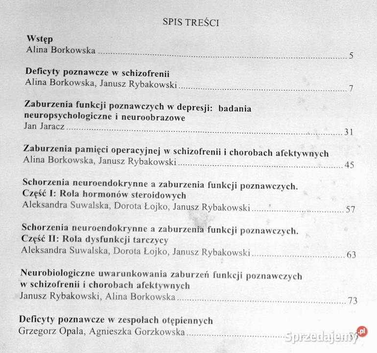 Zaburzenia funkcji poznawczych w chorobach Chełm