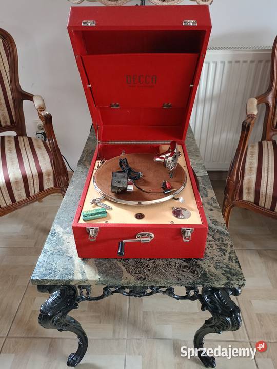 Zabytkowy Patefon DECCA 30 Lata plus elektryczna Gramofony Drawski Młyn