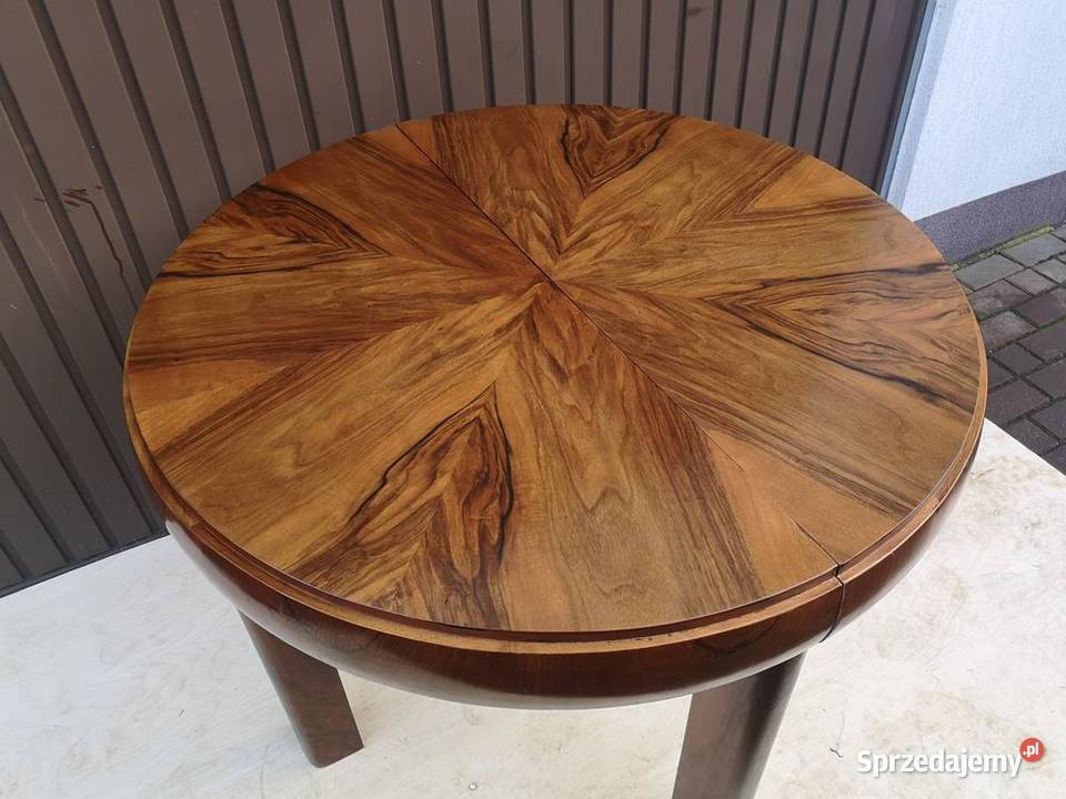 Stół ArtDeco Beczka Orzech Unikat Antyk Stary Swarzędz