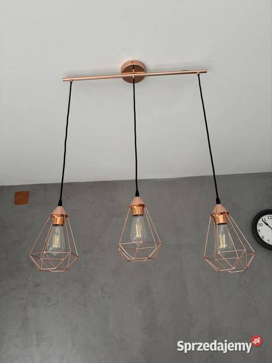 Żyrandole Rose Gold 2 sztuki stan idealny Oświetlenie Warszawa sprzedam