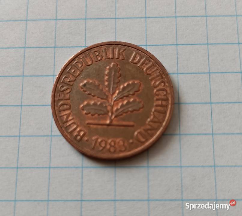 2 FENIGI 2 PFENNIG 1983 J NIEMCY Numizmatyka Kolekcje Piszczac