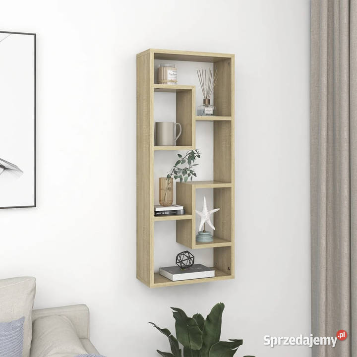 Półka ścienna dąb sonoma 36x16x90 materiał Warszawa