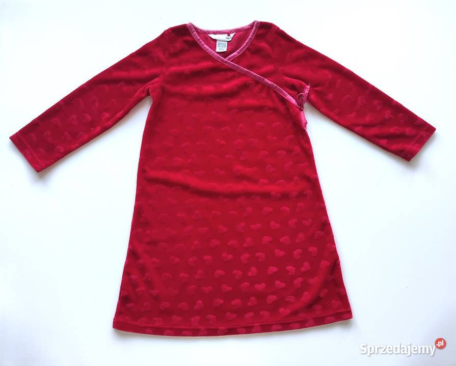 Japońska sukienka welurowa w serduszka HM 104 Katowice