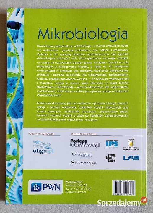 Mikrobiologia PWN Jadwiga Baj chemia, biochemia Książki naukowe i popularnonaukowe Warszawa