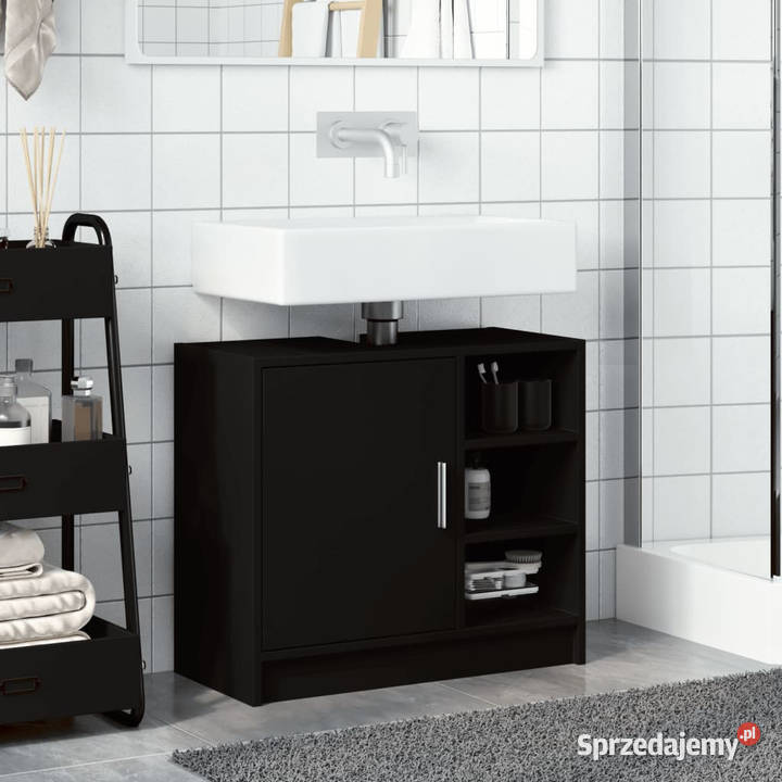 Szafka pod umywalkę czarna 63x29x55 WM848130 Pozostałe Warszawa