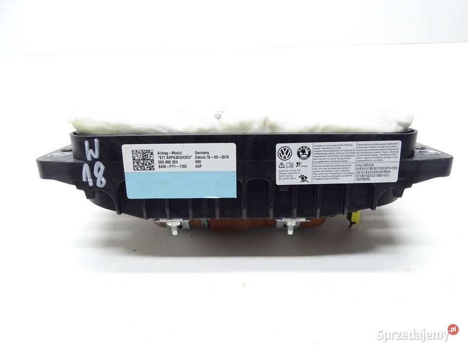 PODUSZKA POWIETRZNA AIRBAG PASAŻERA 5K0880204 VW