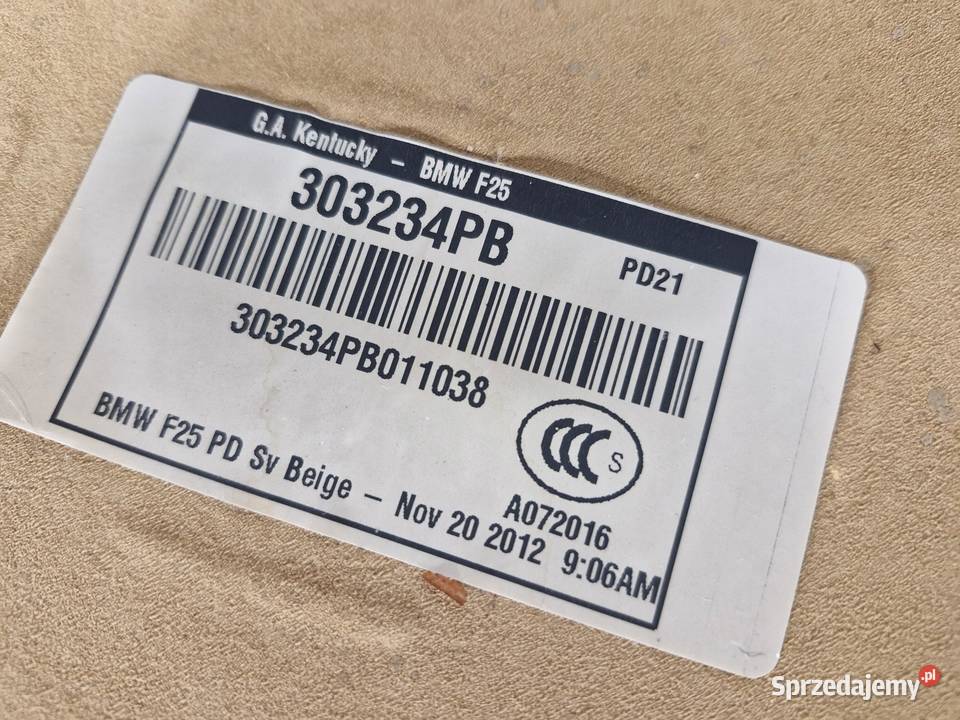 BMW X3 F25 SUFIT PODSUFITKA BEŻOWA SZYBERDACH