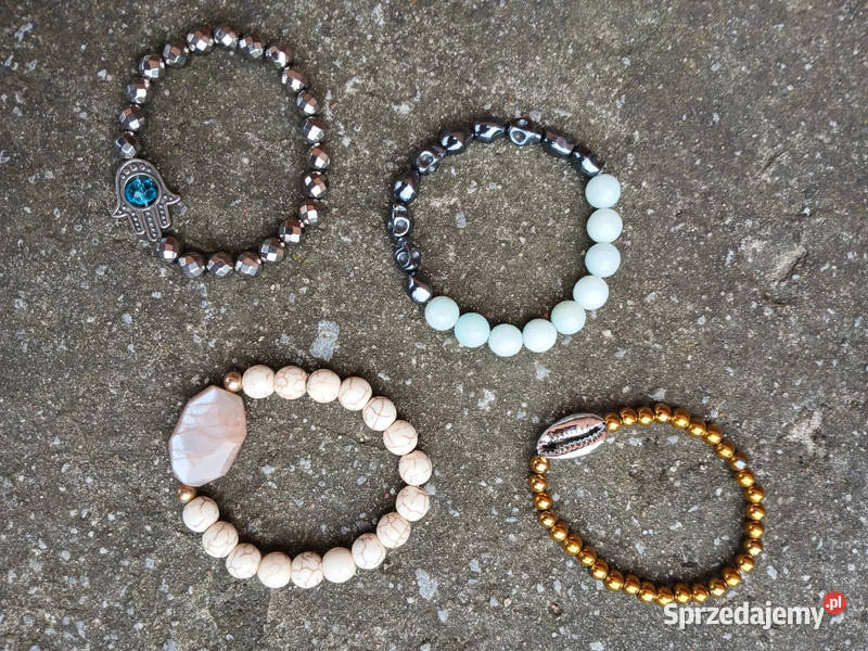 Bransoletki damskie 8 sztuk HematytHowlitAgat Bransoletki Kielce