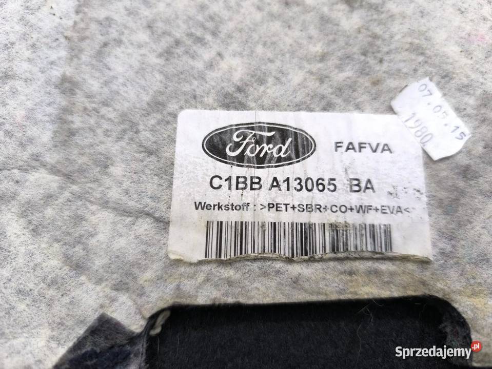 WYKŁADZINA PODŁOGA BAGAŻNIKA FORD FIESTA MK7 Dywaniki