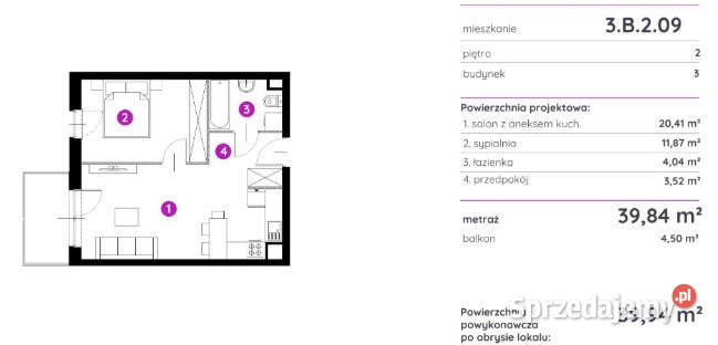 Rydlówka 2 pokoje balkon nowy budynek Kraków
