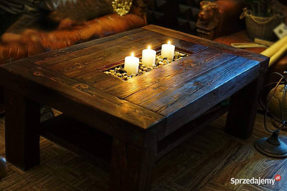 Duża ława stół z drewna z odzysku loft rustykalny vintage