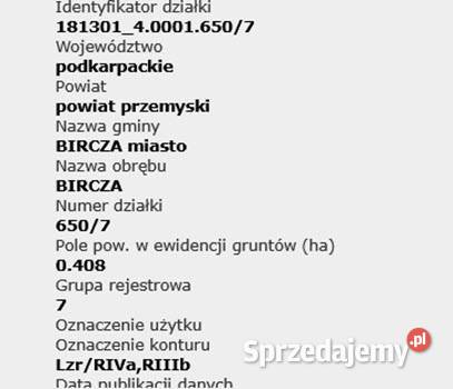 Sprzedam działki w mieście Bircza 80m