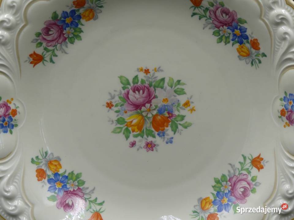 Okazała patera Tułowice Tillowitz średnica 33 Poznań