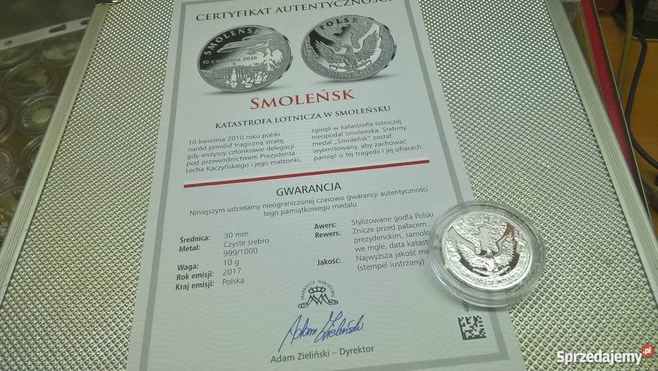 Pamiątka katastrofy lotniczej w Smoleńsku Warszawa